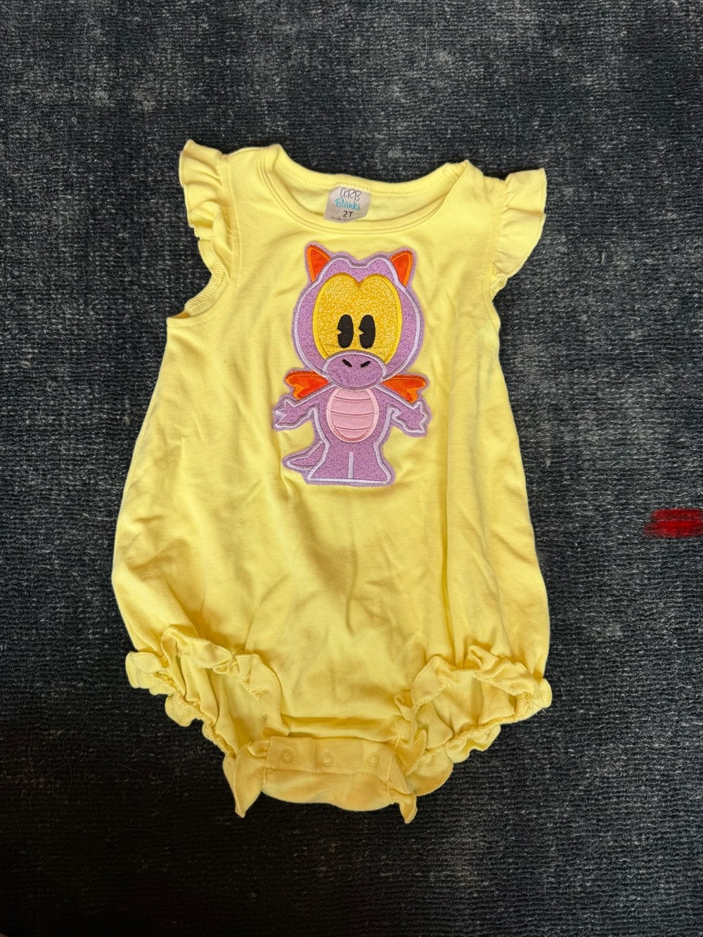 Figment Epcot Yellow Baby Romper